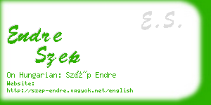 endre szep business card